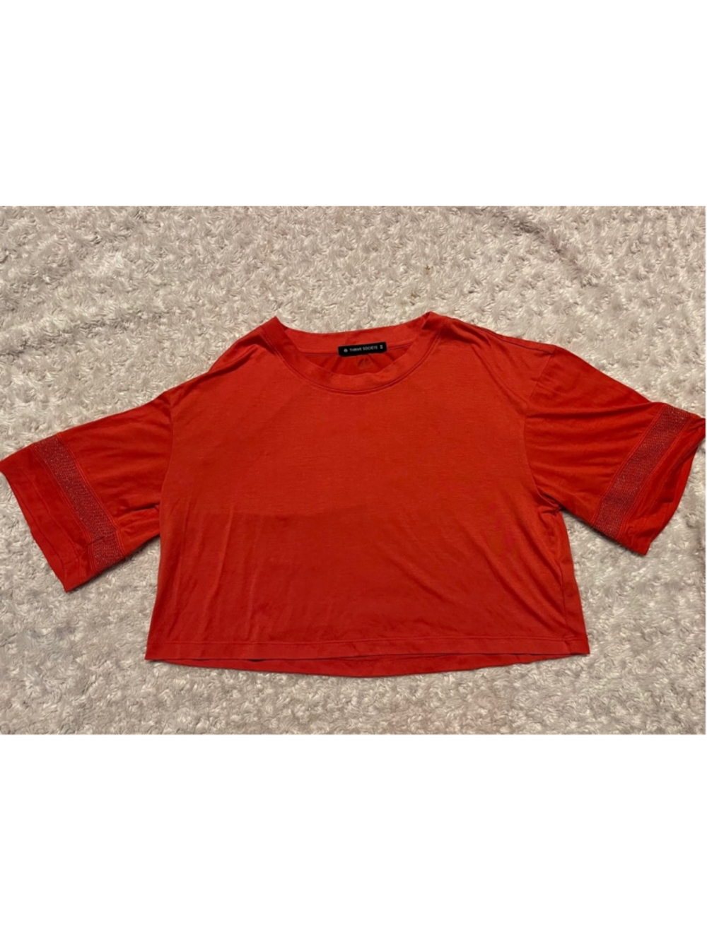 Thrive Societe Women's Orange Crop Top Size XS